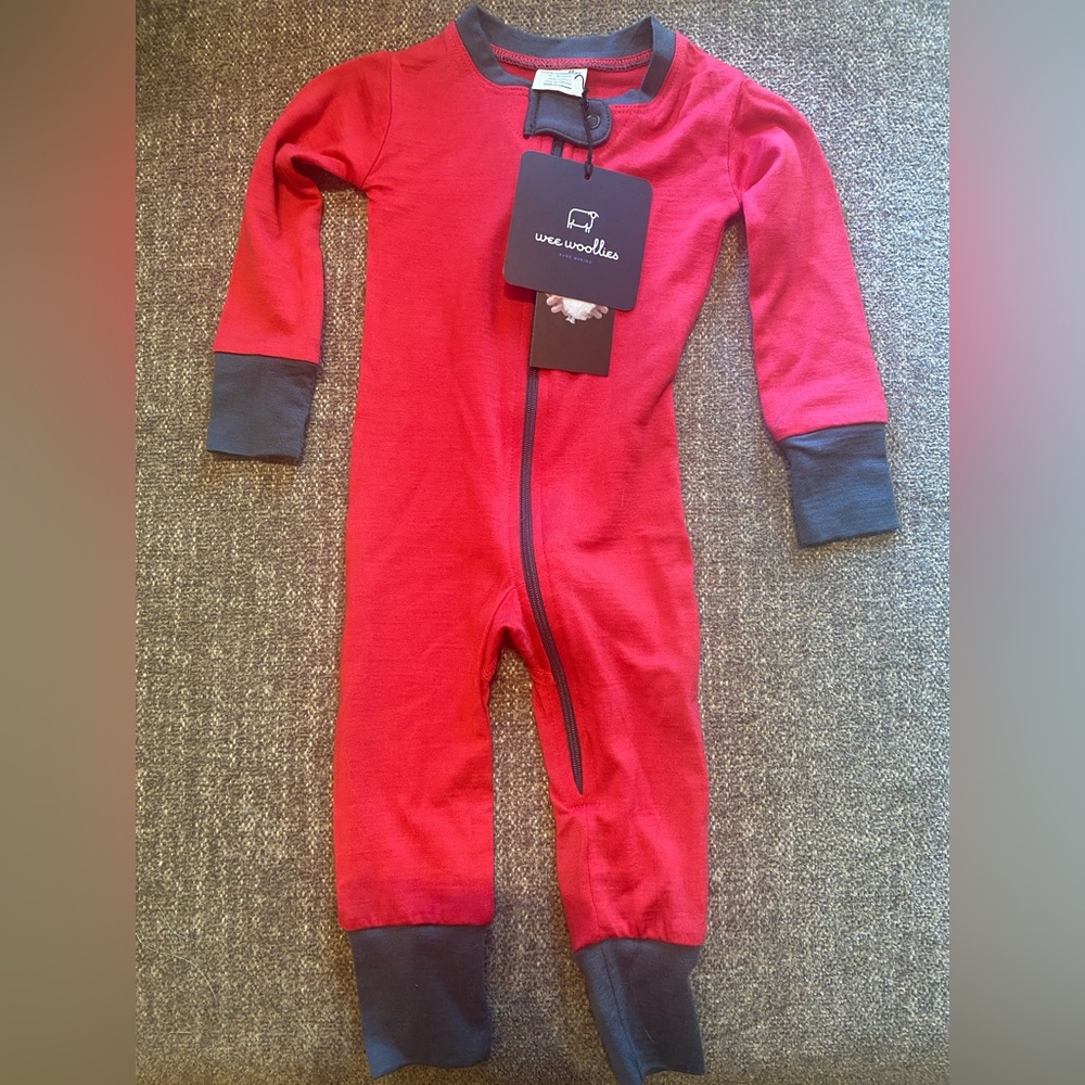 NWT Wee Woolies merino wool sleeper. The best wool layer for your little one